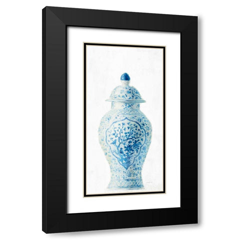 Ginger Jar I on White Crop Black Modern Wood Framed Art Print with Double Matting by Nai, Danhui