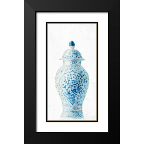 Ginger Jar I on White Crop Black Modern Wood Framed Art Print with Double Matting by Nai, Danhui