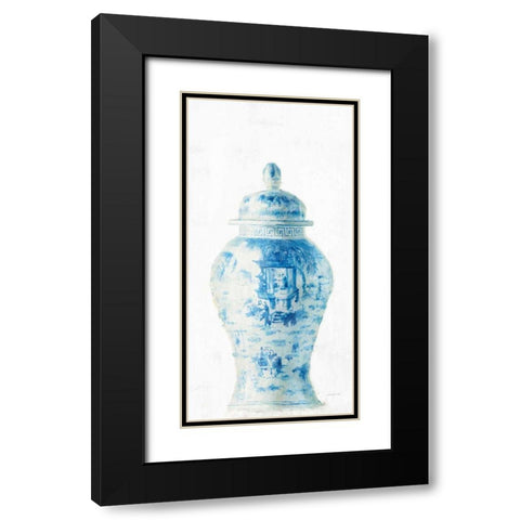 Ginger Jar II on White Crop Black Modern Wood Framed Art Print with Double Matting by Nai, Danhui