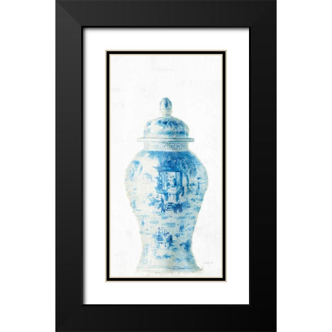 Ginger Jar II on White Crop Black Modern Wood Framed Art Print with Double Matting by Nai, Danhui