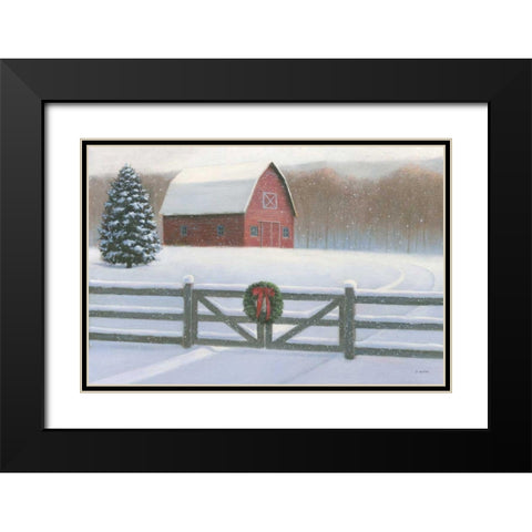 Christmas Affinity VI Black Modern Wood Framed Art Print with Double Matting by Wiens, James