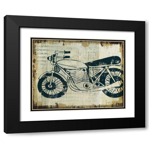 American Pop Moto Black Modern Wood Framed Art Print with Double Matting by Mullan, Michael