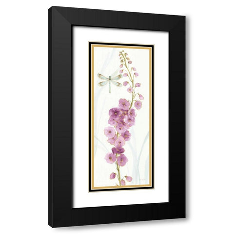 Rainbow Seeds Flowers VII Dragonfly Black Modern Wood Framed Art Print with Double Matting by Audit, Lisa