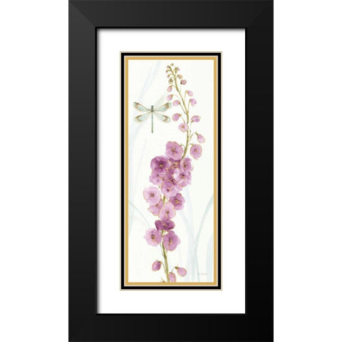 Rainbow Seeds Flowers VII Dragonfly Black Modern Wood Framed Art Print with Double Matting by Audit, Lisa