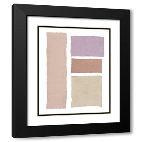 Painted Weaving III on White Blush Black Modern Wood Framed Art Print with Double Matting by Rhue, Piper