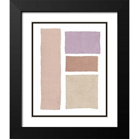 Painted Weaving III on White Blush Black Modern Wood Framed Art Print with Double Matting by Rhue, Piper