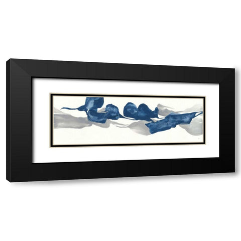Sapphire and Gray IV Black Modern Wood Framed Art Print with Double Matting by Paschke, Chris