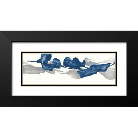 Sapphire and Gray IV Black Modern Wood Framed Art Print with Double Matting by Paschke, Chris