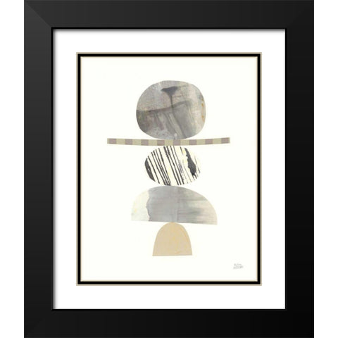 Balance II Neutral Black Modern Wood Framed Art Print with Double Matting by Averinos, Melissa