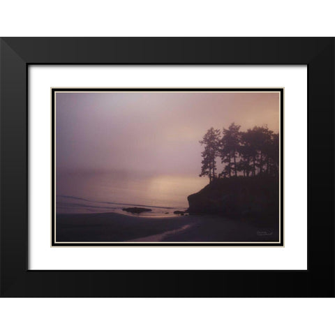 Crescent Bay II Black Modern Wood Framed Art Print with Double Matting by Marshall, Laura