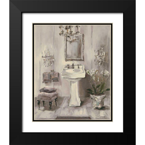 French Bath III Gray Black Modern Wood Framed Art Print with Double Matting by Hageman, Marilyn