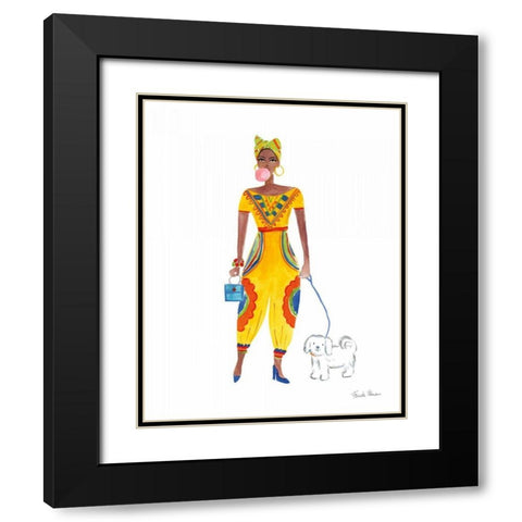 International Girls I Black Modern Wood Framed Art Print with Double Matting by Zaman, Farida