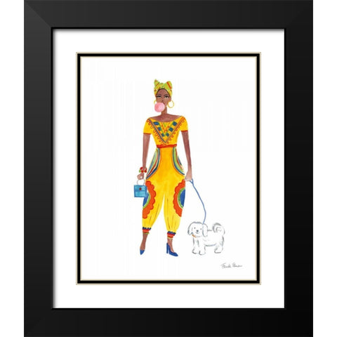 International Girls I Black Modern Wood Framed Art Print with Double Matting by Zaman, Farida
