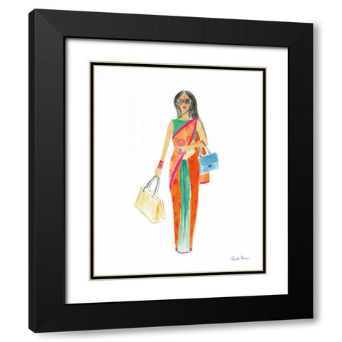 International Girls III Black Modern Wood Framed Art Print with Double Matting by Zaman, Farida