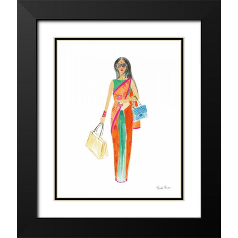 International Girls III Black Modern Wood Framed Art Print with Double Matting by Zaman, Farida