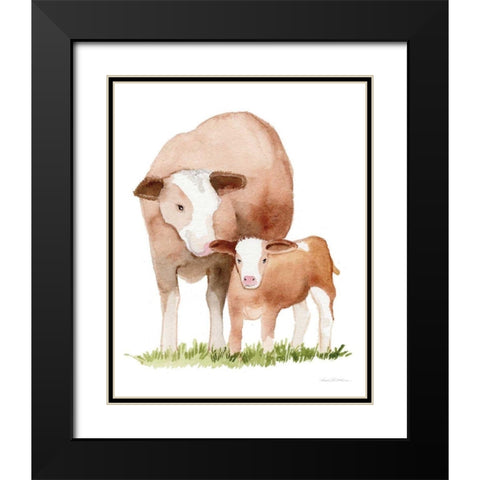 Life on the Farm Animal Element I Black Modern Wood Framed Art Print with Double Matting by McKenna, Kathleen Parr