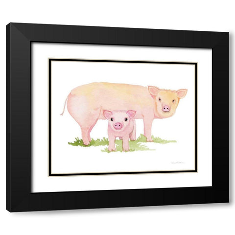 Life on the Farm Animal Element IV Black Modern Wood Framed Art Print with Double Matting by McKenna, Kathleen Parr