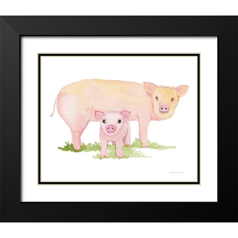 Life on the Farm Animal Element IV Black Modern Wood Framed Art Print with Double Matting by McKenna, Kathleen Parr