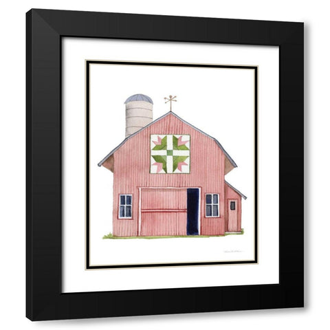 Life on the Farm Barn Element I Black Modern Wood Framed Art Print with Double Matting by McKenna, Kathleen Parr
