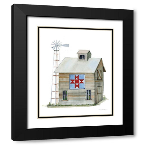 Life on the Farm Barn Element III Black Modern Wood Framed Art Print with Double Matting by McKenna, Kathleen Parr