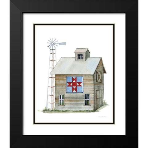Life on the Farm Barn Element III Black Modern Wood Framed Art Print with Double Matting by McKenna, Kathleen Parr