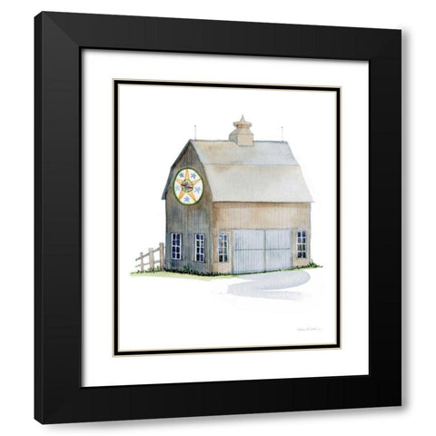 Life on the Farm Barn Element IV Black Modern Wood Framed Art Print with Double Matting by McKenna, Kathleen Parr