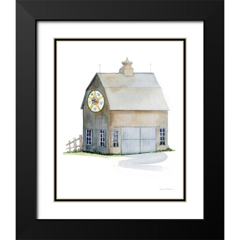 Life on the Farm Barn Element IV Black Modern Wood Framed Art Print with Double Matting by McKenna, Kathleen Parr