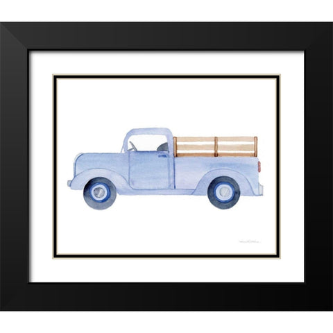 Life on the Farm Truck Element Black Modern Wood Framed Art Print with Double Matting by McKenna, Kathleen Parr