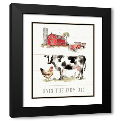 Country Life III Black Modern Wood Framed Art Print with Double Matting by Tavoletti, Anne