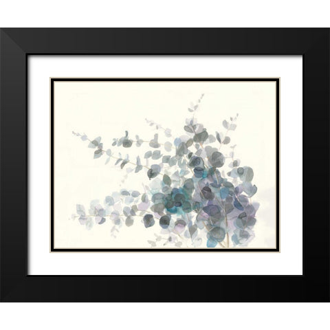 Scented Sprig I Black Modern Wood Framed Art Print with Double Matting by Nai, Danhui