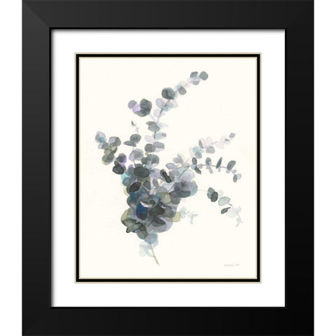 Scented Sprig II Black Modern Wood Framed Art Print with Double Matting by Nai, Danhui