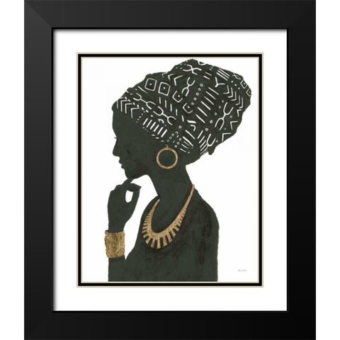 Graceful Majesty II Black Modern Wood Framed Art Print with Double Matting by Adams, Emily