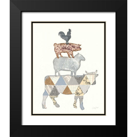 Farm Sweet Farm Element V Black Modern Wood Framed Art Print with Double Matting by Prahl, Courtney