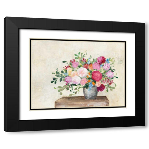 Farmhouse Bouquet Black Modern Wood Framed Art Print with Double Matting by Purinton, Julia