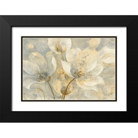 Garden Whispers Black Modern Wood Framed Art Print with Double Matting by Hristova, Albena