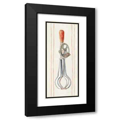 Floursack Kitchen II Black Modern Wood Framed Art Print with Double Matting by Nai, Danhui