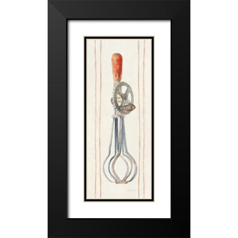 Floursack Kitchen II Black Modern Wood Framed Art Print with Double Matting by Nai, Danhui