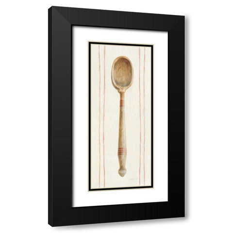 Floursack Kitchen III Black Modern Wood Framed Art Print with Double Matting by Nai, Danhui