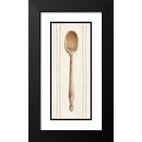 Floursack Kitchen III Black Modern Wood Framed Art Print with Double Matting by Nai, Danhui