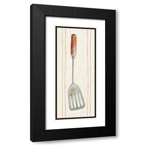 Floursack Kitchen IV Black Modern Wood Framed Art Print with Double Matting by Nai, Danhui