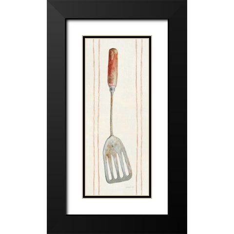 Floursack Kitchen IV Black Modern Wood Framed Art Print with Double Matting by Nai, Danhui