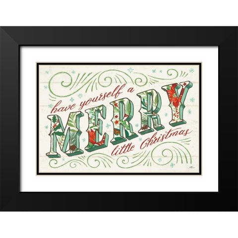 Holiday Joy I Black Modern Wood Framed Art Print with Double Matting by Penner, Janelle