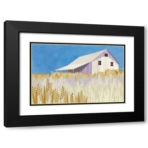 Wheat Fields Black Modern Wood Framed Art Print with Double Matting by Tillmon, Avery