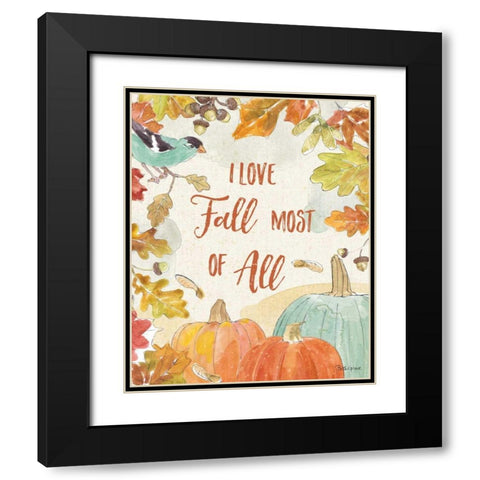Falling for Fall V Black Modern Wood Framed Art Print with Double Matting by Grove, Beth