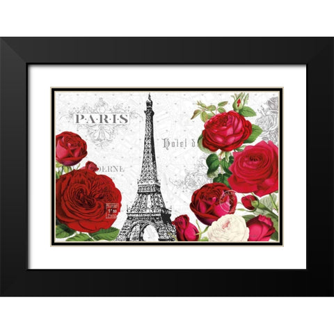 Rouge Paris I Black Modern Wood Framed Art Print with Double Matting by Pertiet, Katie