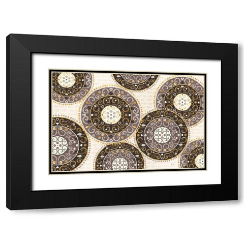 Otomi Cats VI Neutral Black Modern Wood Framed Art Print with Double Matting by Charron, Veronique