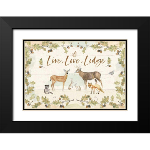 Woodland Wreath IV Black Modern Wood Framed Art Print with Double Matting by Grove, Beth