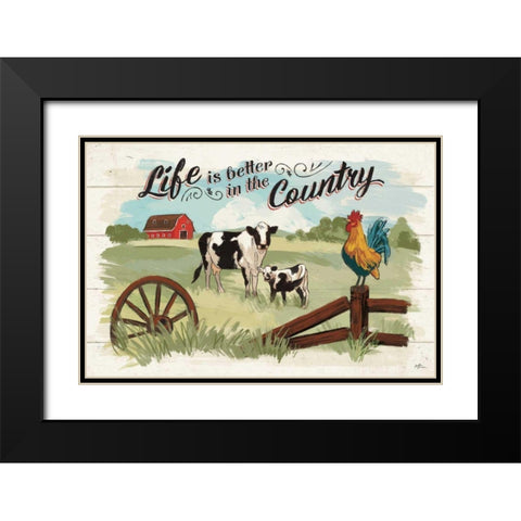 Farm Life I Black Modern Wood Framed Art Print with Double Matting by Penner, Janelle