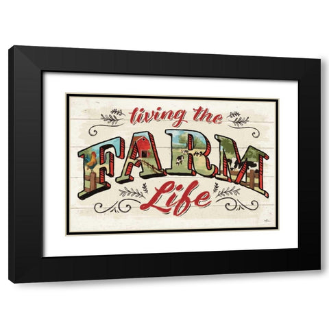 Farm Life IV Black Modern Wood Framed Art Print with Double Matting by Penner, Janelle