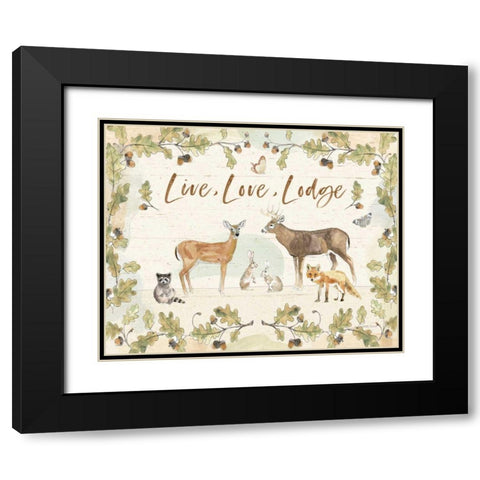 Woodland Wreath IV v2 Black Modern Wood Framed Art Print with Double Matting by Grove, Beth